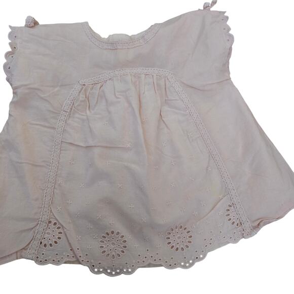 Emma’s Garden Eyelet Blouse 18 Months Baby Floral Peach Boho Classic - Picture 2 of 4